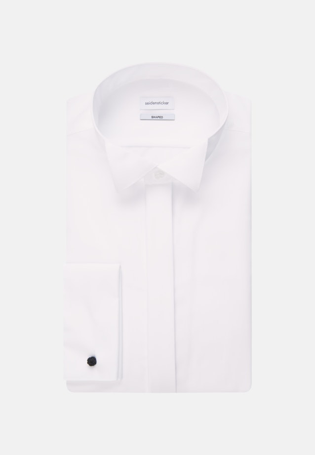 Non-iron Poplin Gala Shirt in Shaped with Wing Collar in White |  Seidensticker Onlineshop