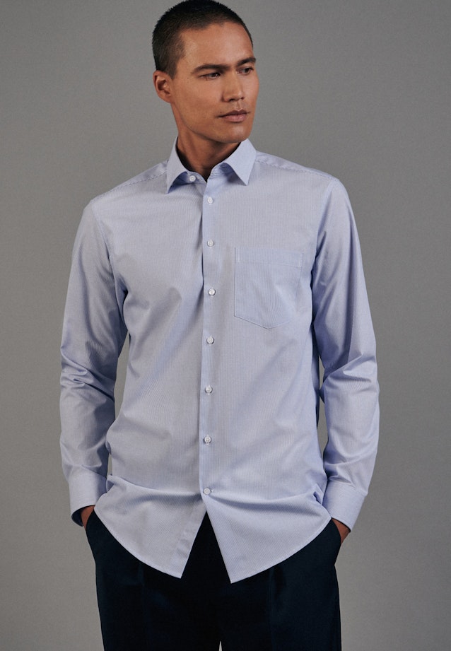 Regular Business Hemd Streifen in Hellblau |  Seidensticker Onlineshop