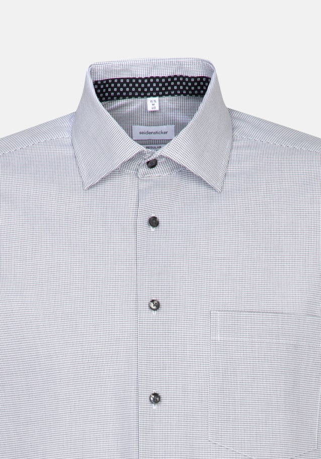 Non-iron Poplin Business Shirt in Regular with Kent-Collar in Black |  Seidensticker Onlineshop