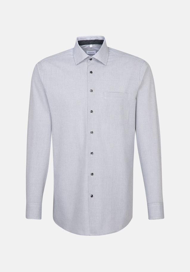 Non-iron Poplin Business Shirt in Regular with Kent-Collar in Black |  Seidensticker Onlineshop