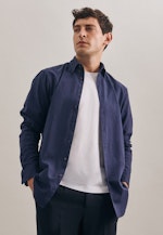 Regular Business Shirt Plain in Dark Blue |  Seidensticker Onlineshop