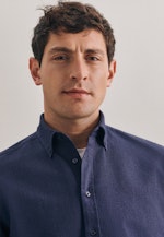 Regular Business Shirt Plain in Dark Blue |  Seidensticker Onlineshop