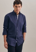 Regular Business Shirt Plain in Dark Blue |  Seidensticker Onlineshop