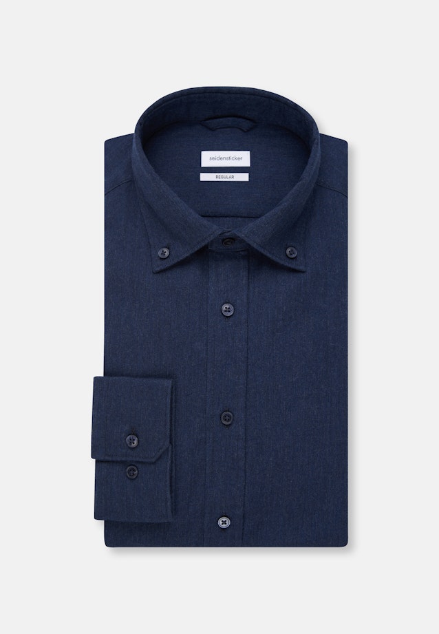 Regular Business Shirt Plain in Dark Blue |  Seidensticker Onlineshop