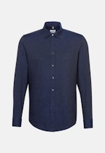 Regular Business Shirt Plain in Dark Blue |  Seidensticker Onlineshop