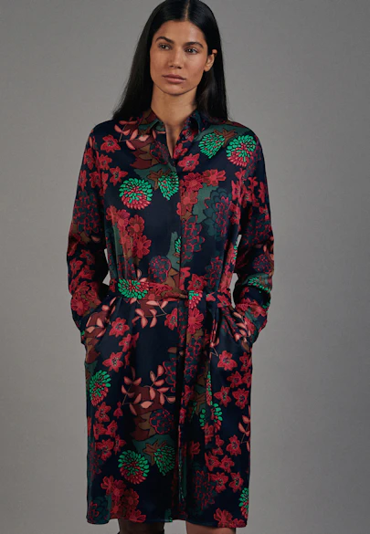 Dress Floral in Dark Blue |  Seidensticker Onlineshop