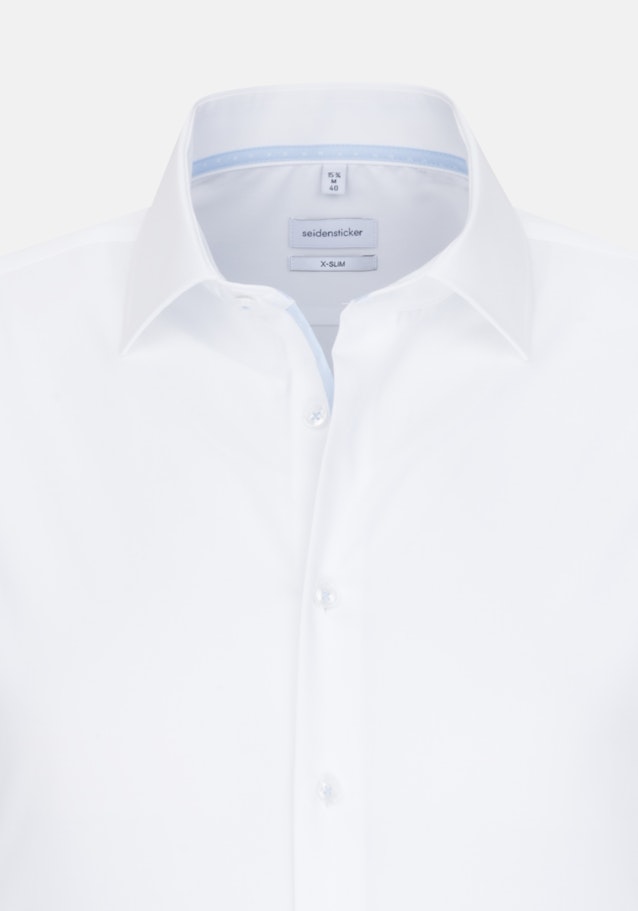 Non-iron Popeline Business overhemd in X-Slim with Kentkraag in Wit |  Seidensticker Onlineshop