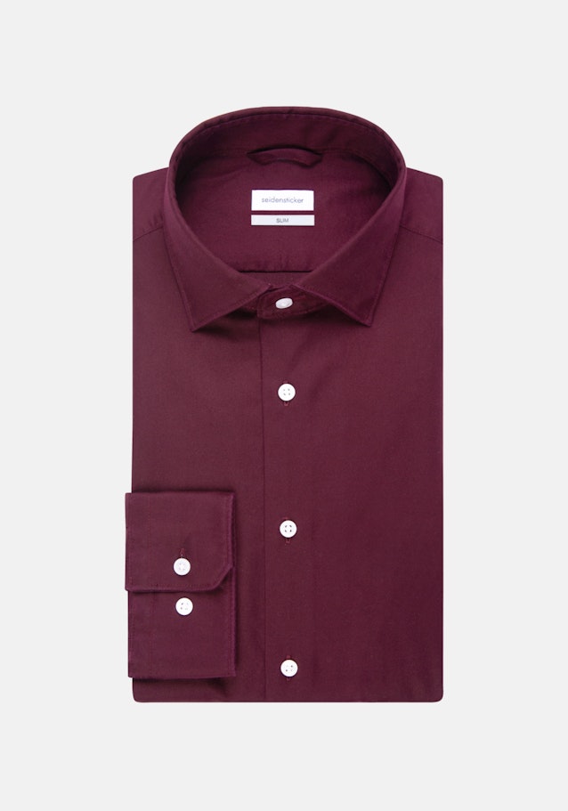 Non-iron Twill Business Shirt in Slim with Kent-Collar in Red |  Seidensticker Onlineshop
