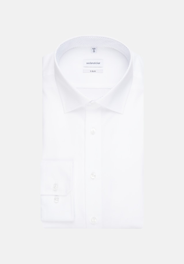 Bügelfreies Chambray Business Hemd in X-Slim mit Kentkragen in Weiß |  Seidensticker Onlineshop