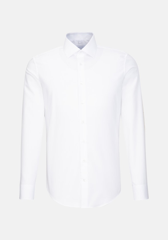 Non-iron Chambray Business overhemd in X-Slim with Kentkraag in Wit |  Seidensticker Onlineshop