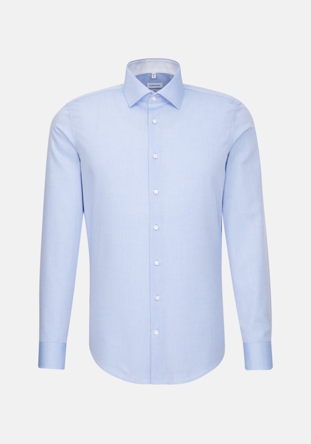 Non-iron Chambray Business Shirt in Slim with Kent-Collar in Light Blue |  Seidensticker Onlineshop