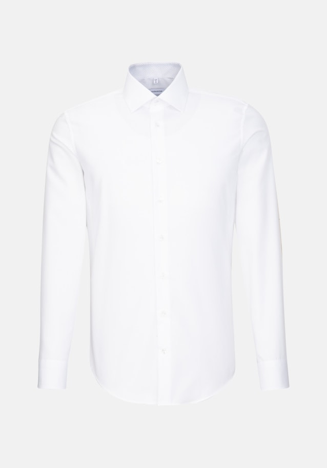 Non-iron Chambray Business Shirt in Slim with Kent-Collar in White |  Seidensticker Onlineshop