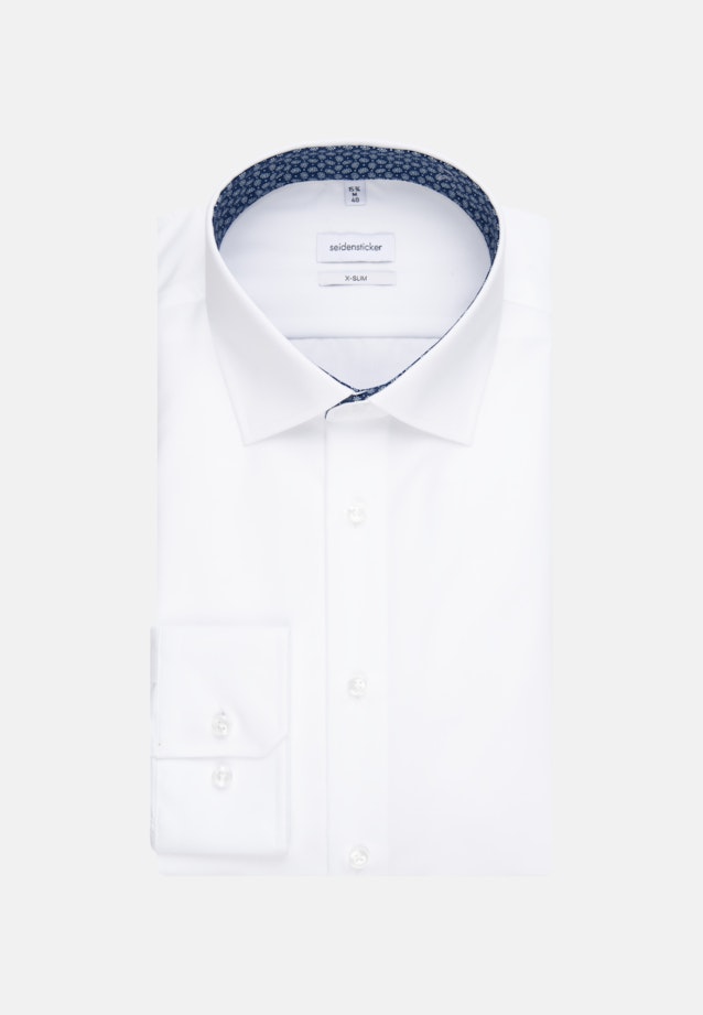 Bügelfreies Popeline Business Hemd in X-Slim mit Kentkragen in Weiß | Seidensticker Onlineshop