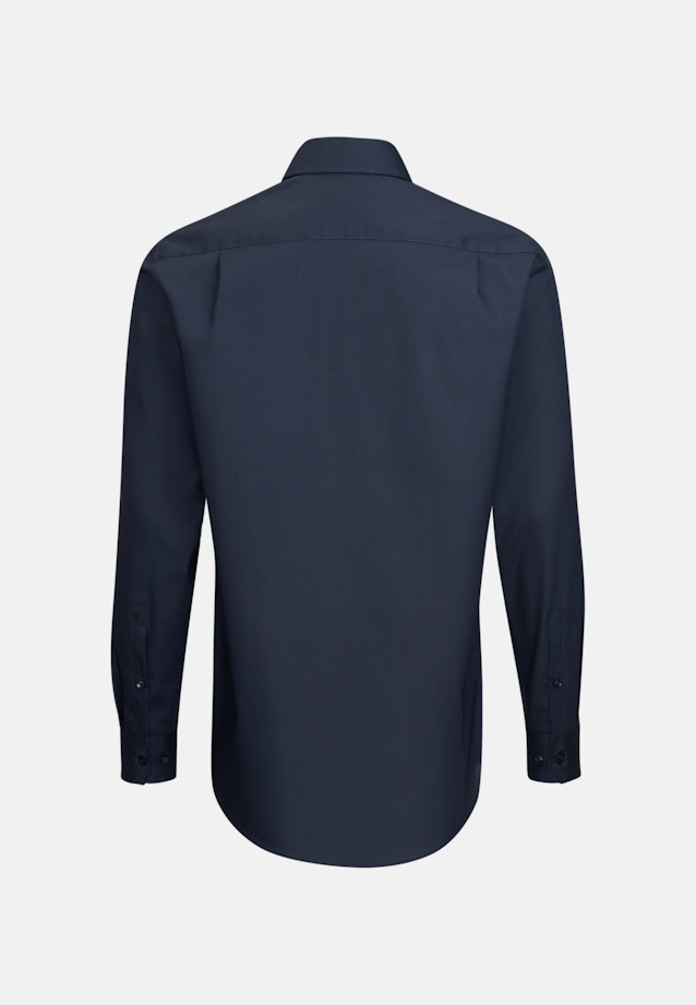 Non-iron Poplin Business Shirt in Regular with Kent-Collar in Dark Blue |  Seidensticker Onlineshop