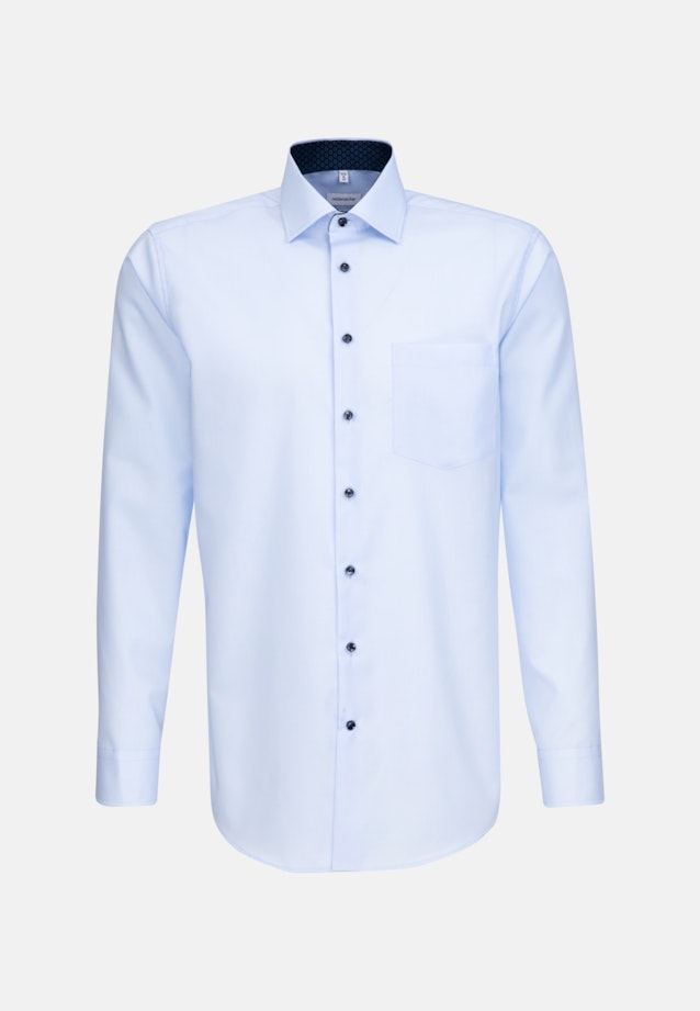 Regular Business Shirt Uni in Medium Blue |  Seidensticker Onlineshop