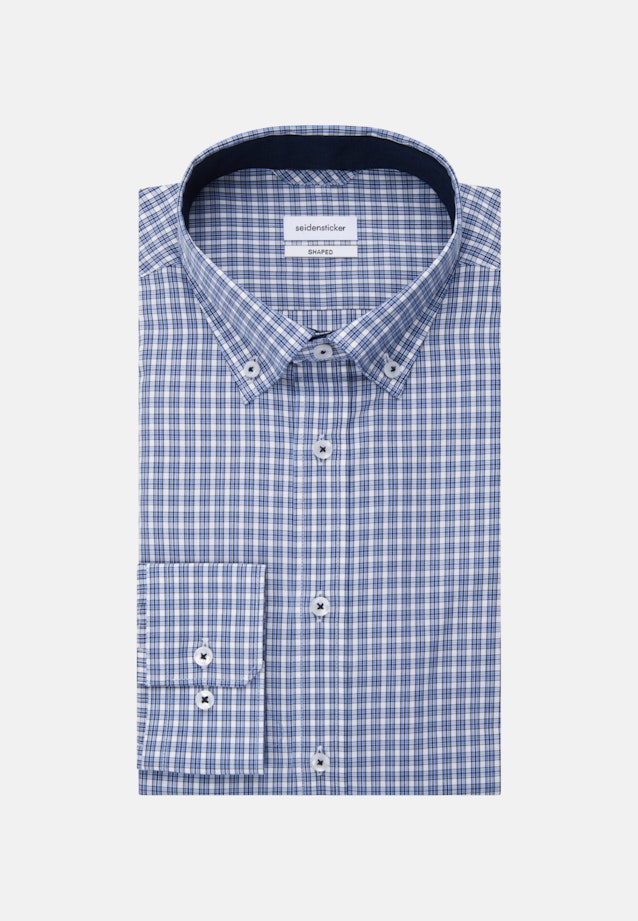 Shaped Business Hemd Karo in Hellblau |  Seidensticker Onlineshop