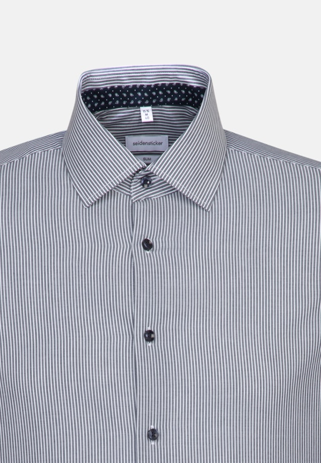 Slim Business Hemd Streifen in Dunkelblau |  Seidensticker Onlineshop