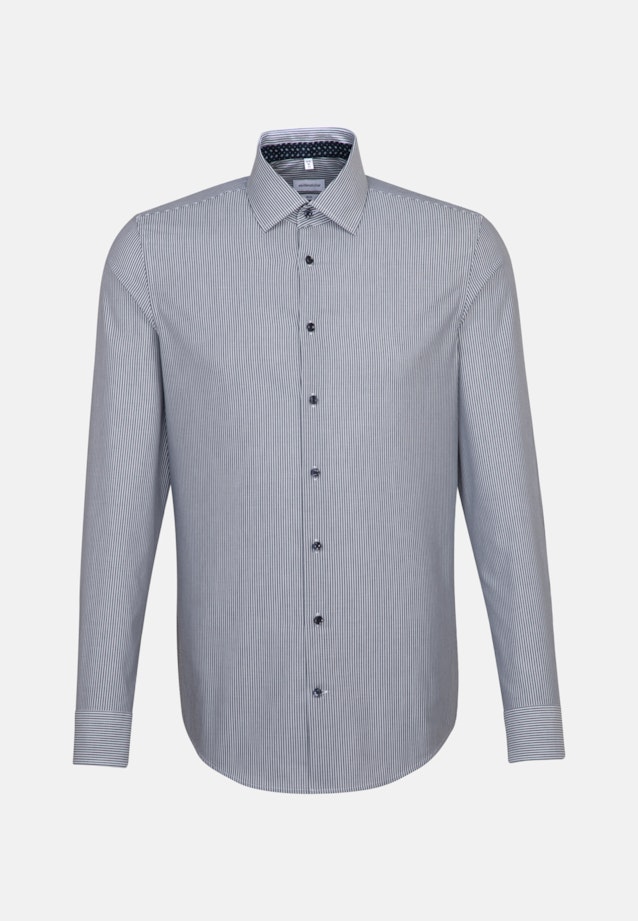 Slim Business Hemd Streifen in Dunkelblau |  Seidensticker Onlineshop