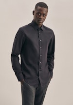 Non-iron Poplin Business Shirt in X-Slim with Kent-Collar in Black |  Seidensticker Onlineshop