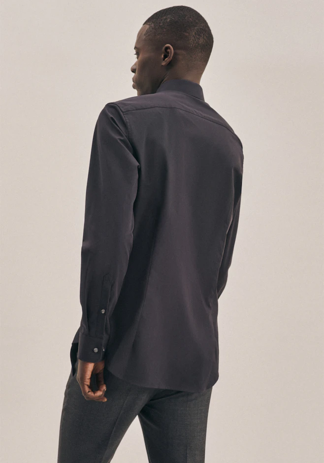 X-Slim Business Hemd Uni in Schwarz | Seidensticker Onlineshop