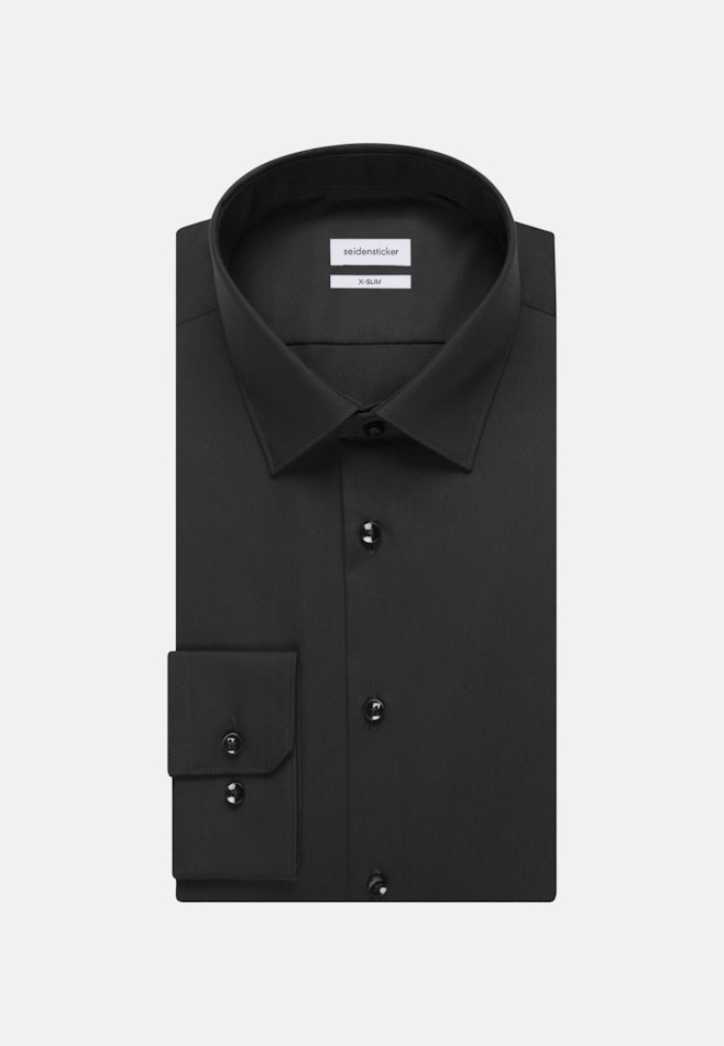 X-Slim Business Hemd Uni in Schwarz | Seidensticker Onlineshop