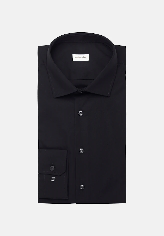 X-Slim Chemise d'affaires Uni dans Noir | Boutique en ligne Seidensticker