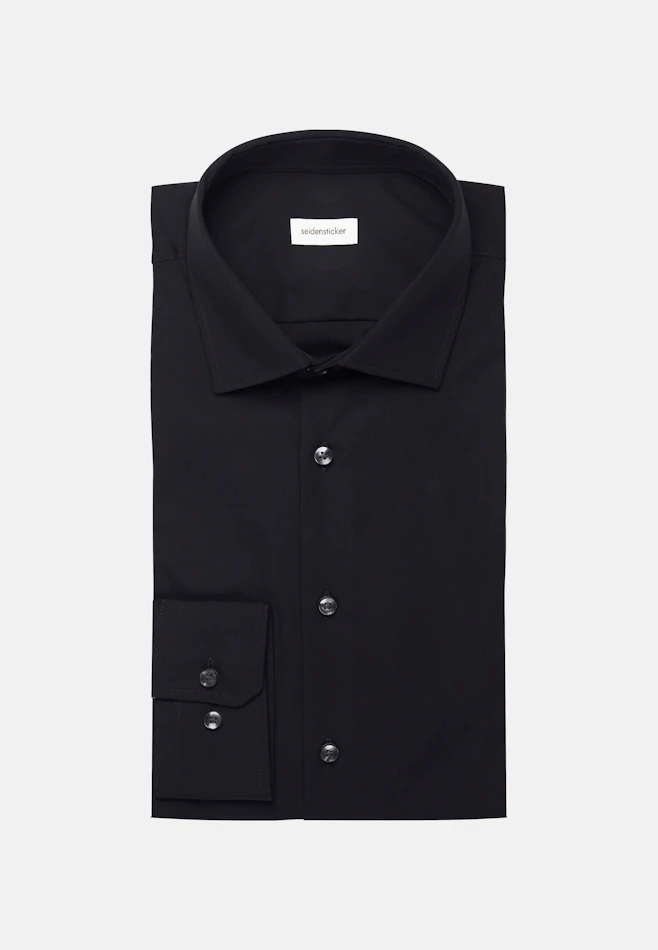 X-Slim Business shirt Uni in Black | Seidensticker online shop