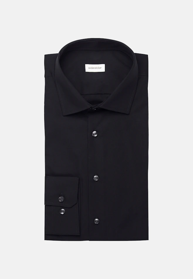 X-Slim Business shirt Uni in Black | Seidensticker online shop