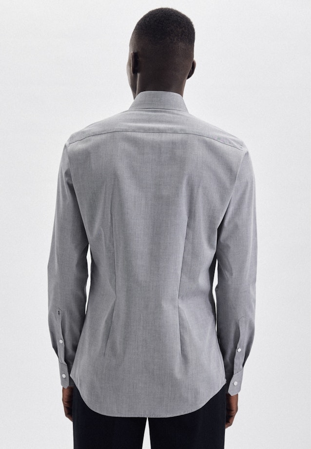 Chemise Business X-Slim Popeline Col Kent in Gris |  Seidensticker Onlineshop