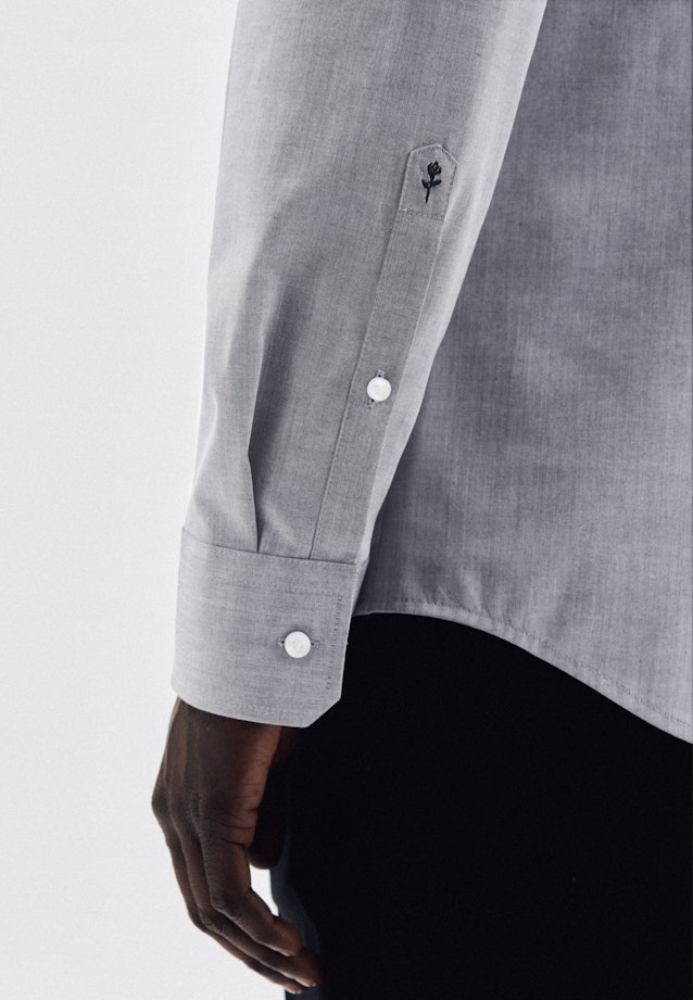 Non-iron Poplin Business Shirt in X-Slim with Kent-Collar in Grey |  Seidensticker Onlineshop