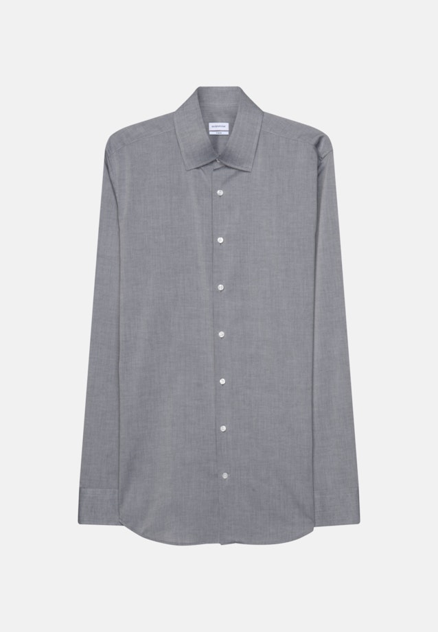 Chemise Business X-Slim Popeline Col Kent in Gris |  Seidensticker Onlineshop