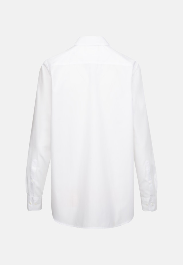Regular fit Hemdbluse Uni in Weiß |  Seidensticker Onlineshop
