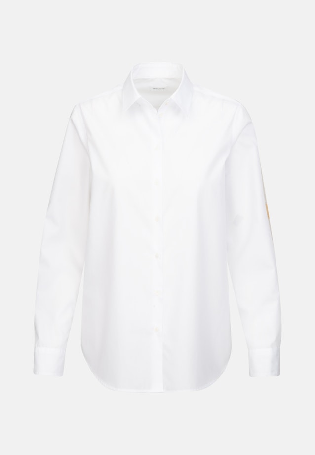 Regular fit Hemdbluse Uni in Weiß |  Seidensticker Onlineshop