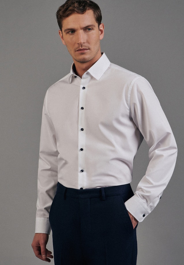 Shaped Business Hemd Uni in Weiß |  Seidensticker Onlineshop