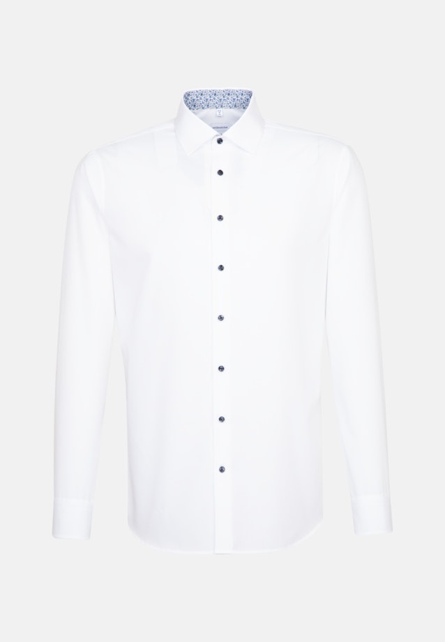 Non-iron Poplin Business Shirt in Shaped with Kent-Collar in White |  Seidensticker Onlineshop