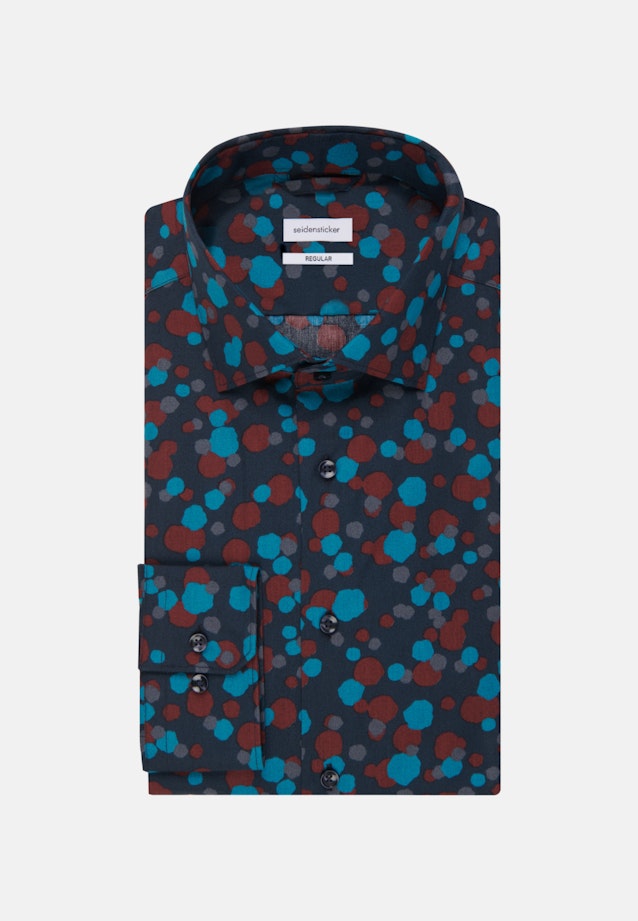 Regular Business Shirt Print in Turquoise |  Seidensticker Onlineshop