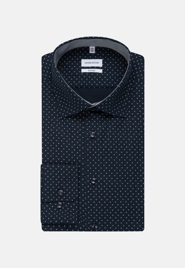 Shaped Chemise Business Imprimé in Bleu Foncé |  Seidensticker Onlineshop