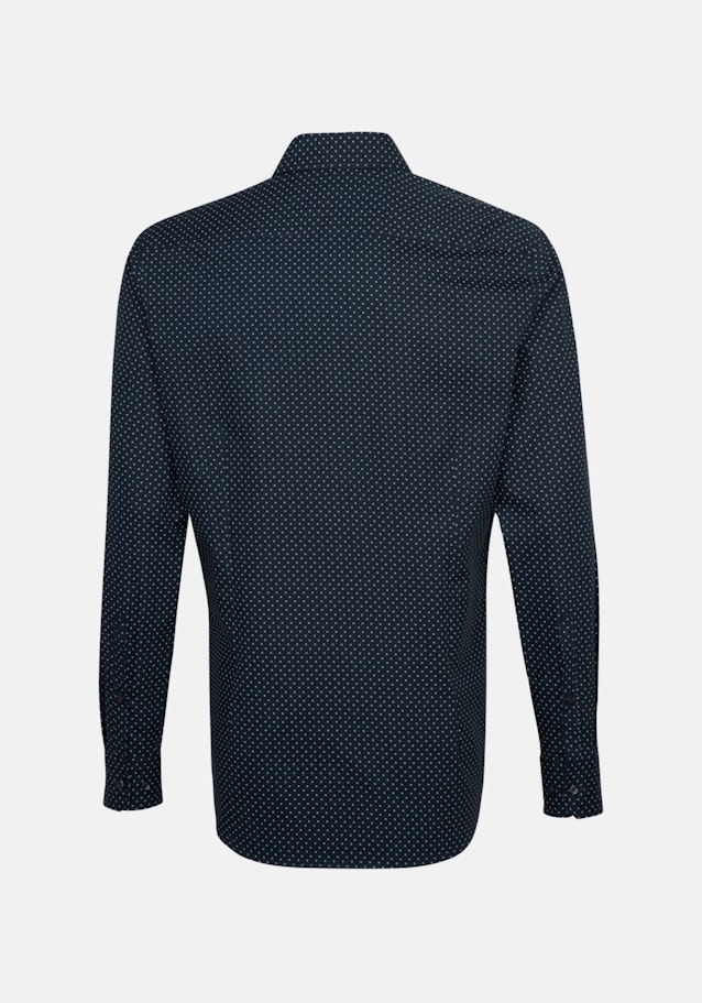 Popeline Business overhemd in Shaped with Kentkraag and extra long sleeve in Donkerblauw |  Seidensticker Onlineshop