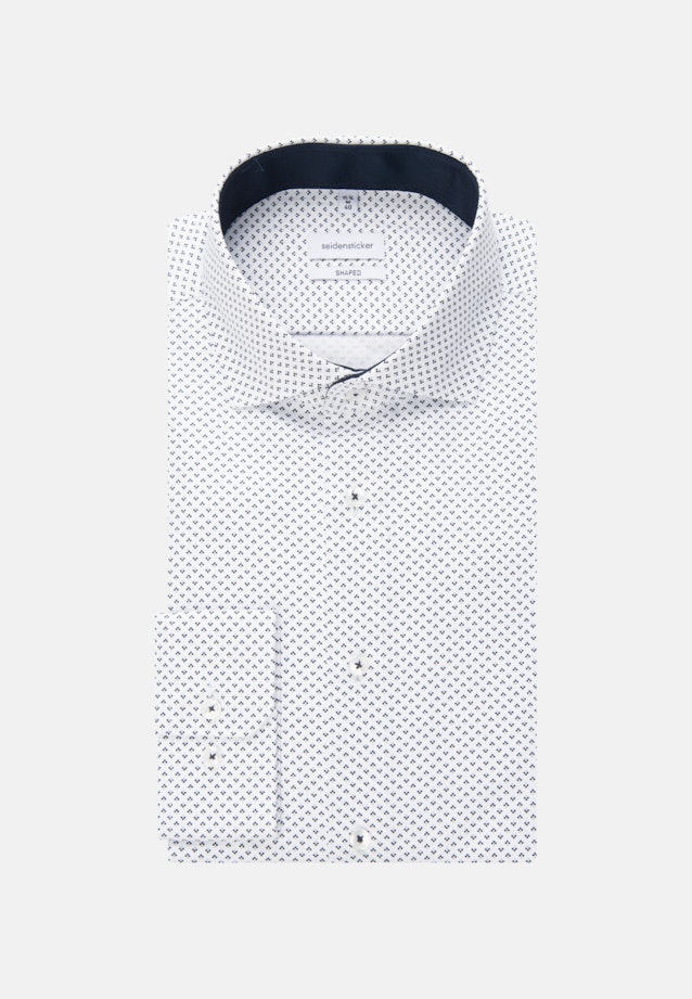 Shaped Business Shirt Print in Dark Blue |  Seidensticker Onlineshop