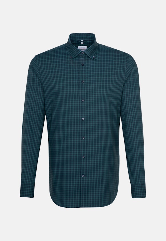 Bügelfreies Popeline Business Hemd in X-Slim mit Button-Down-Kragen in Grün |  Seidensticker Onlineshop
