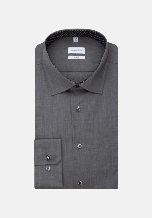 Non-iron Fil a fil Business Shirt in X-Slim with Kent-Collar in Grey |  Seidensticker Onlineshop