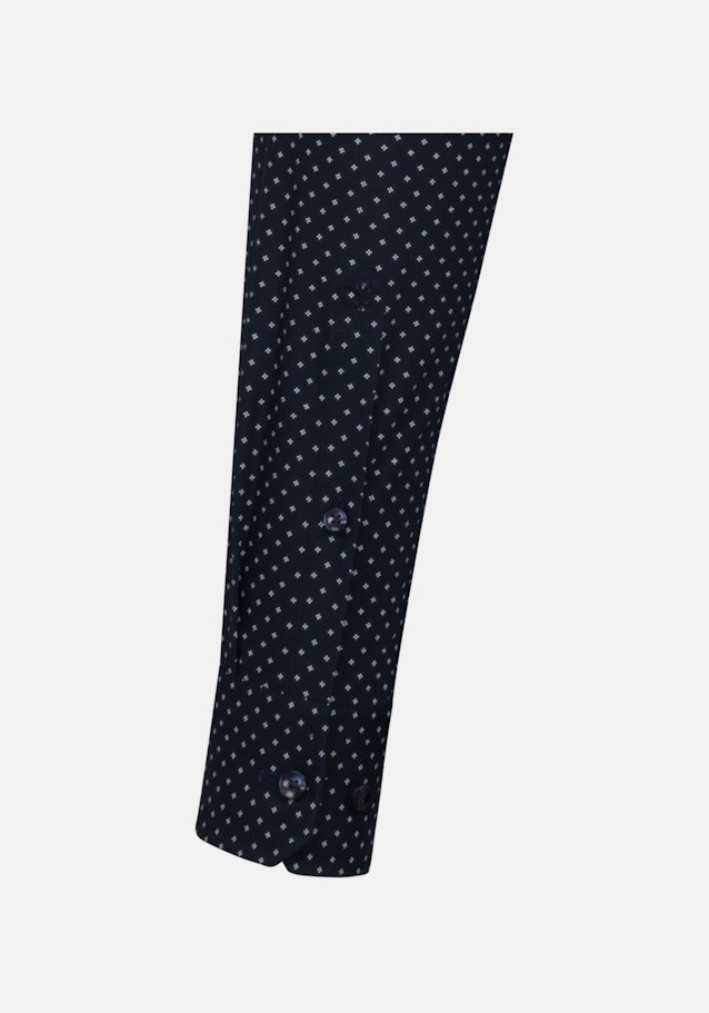 Poplin Business Shirt in Slim with Kent-Collar and extra long sleeve in Dark Blue |  Seidensticker Onlineshop