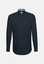 Slim Business Hemd Druck in Dunkelblau |  Seidensticker Onlineshop
