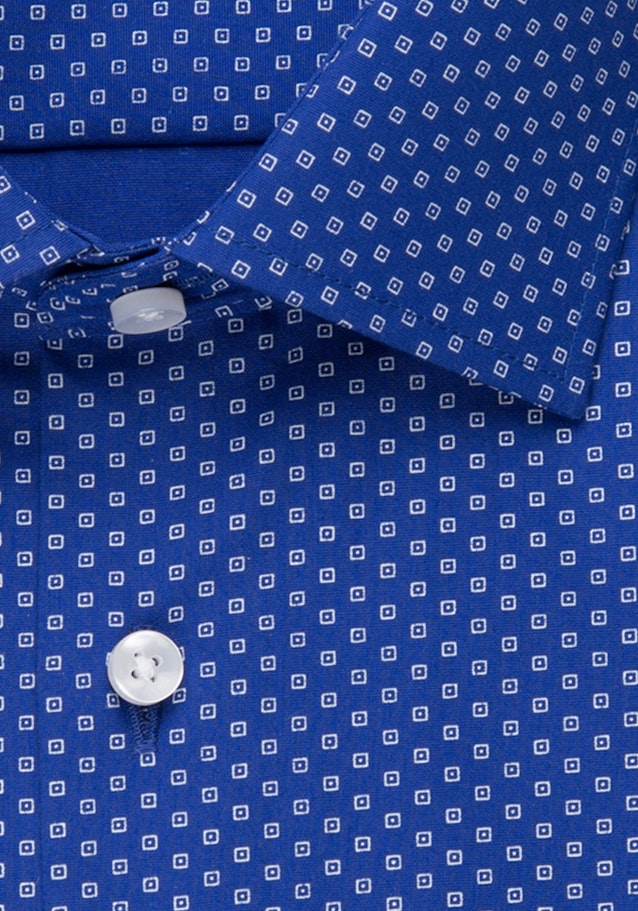 Popeline Business Hemd in Shaped mit Kentkragen in Mittelblau |  Seidensticker Onlineshop