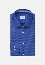 Shaped Business Hemd Druck in Mittelblau |  Seidensticker Onlineshop