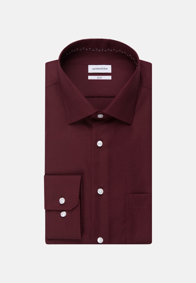 Bügelfreies Popeline Business Hemd in Slim mit Kentkragen in Rot |  Seidensticker Onlineshop