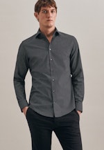 Slim Business Hemd Druck in Schwarz |  Seidensticker Onlineshop