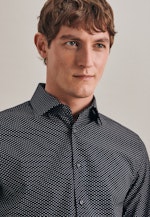 Slim Business Hemd Druck in Schwarz |  Seidensticker Onlineshop
