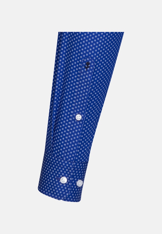 Slim Business Hemd Druck in Mittelblau |  Seidensticker Onlineshop