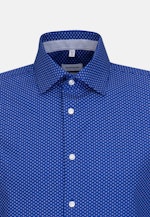 Slim Business Hemd Druck in Mittelblau |  Seidensticker Onlineshop